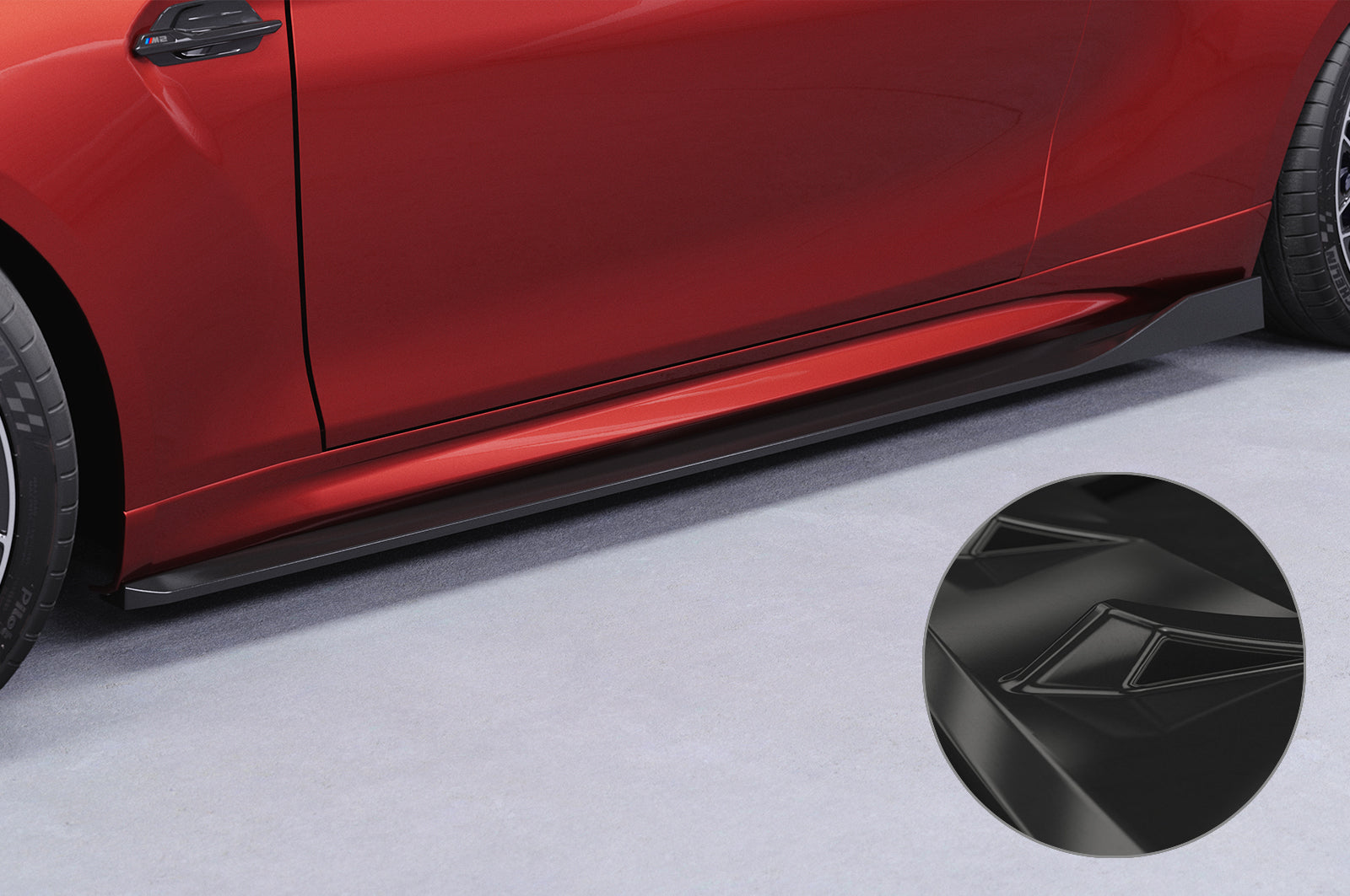 CSR Seitenschweller mit ABE für BMW M2 F87 SS553-G Glossy schwarz Hochglanz (keine Lackierung erforderlich)
