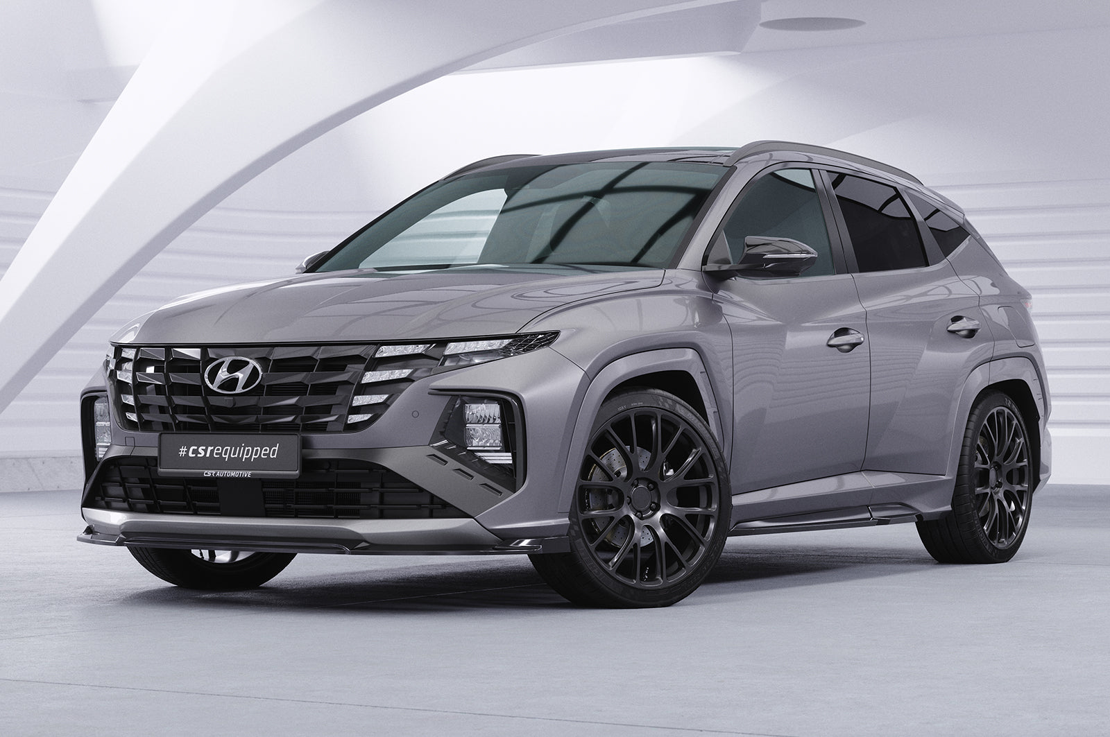 CSR Seitenschweller mit ABE für Hyundai Tucson 4 (NX4) N-Line SS570-S Strukturiert schwarz matt (keine Lackierung erforderlich)