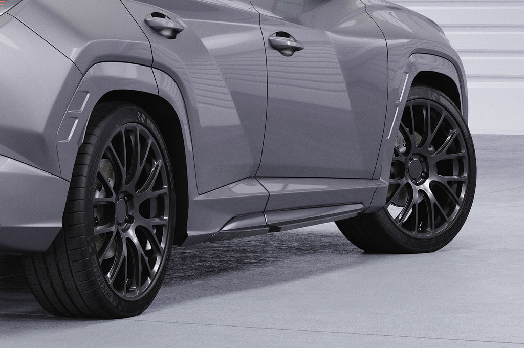 CSR Seitenschweller mit ABE für Hyundai Tucson 4 (NX4) N-Line SS570-S Strukturiert schwarz matt (keine Lackierung erforderlich)