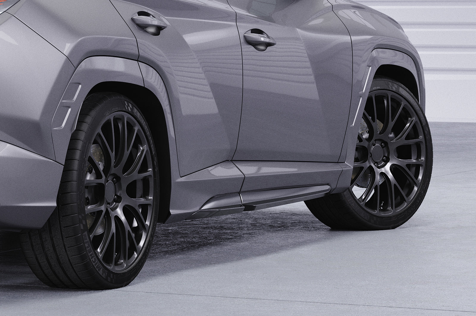 CSR Seitenschweller mit ABE für Hyundai Tucson 4 (NX4) N-Line SS570-G Glossy schwarz Hochglanz (keine Lackierung erforderlich)