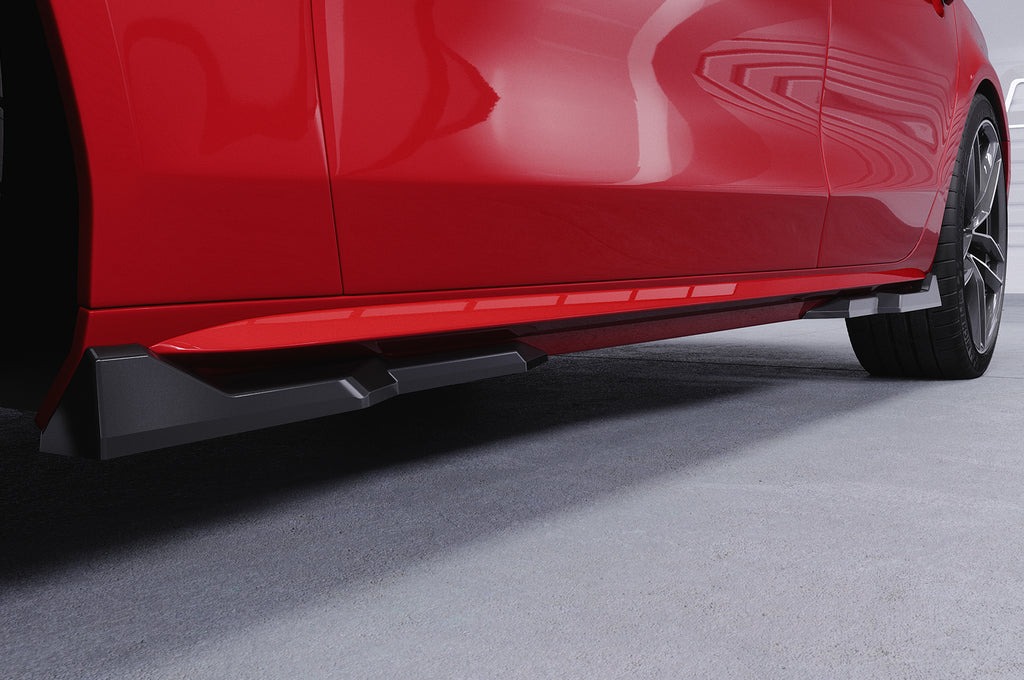 CSR Seitenschweller mit ABE für Audi A4 / S4 B8 (Typ 8K) SS571-C Carbon Look Hochglanz (keine Lackierung erforderlich)