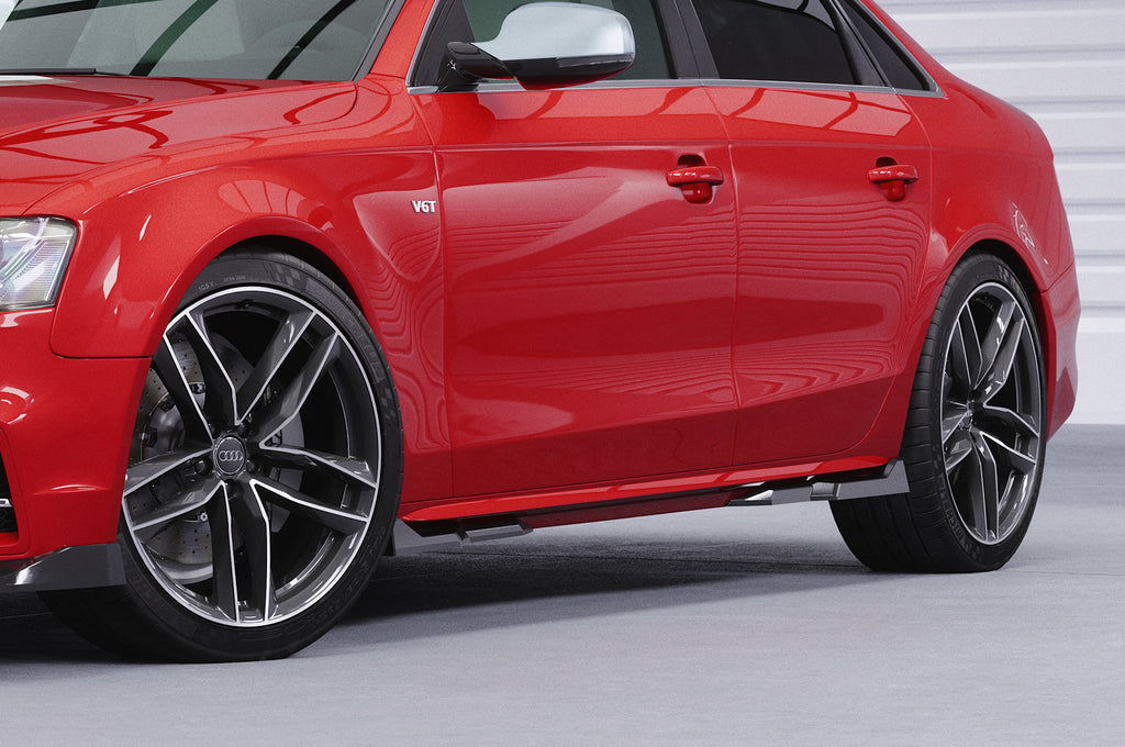 CSR Seitenschweller mit ABE für Audi A4 / S4 B8 (Typ 8K) SS571-C Carbon Look Hochglanz (keine Lackierung erforderlich)