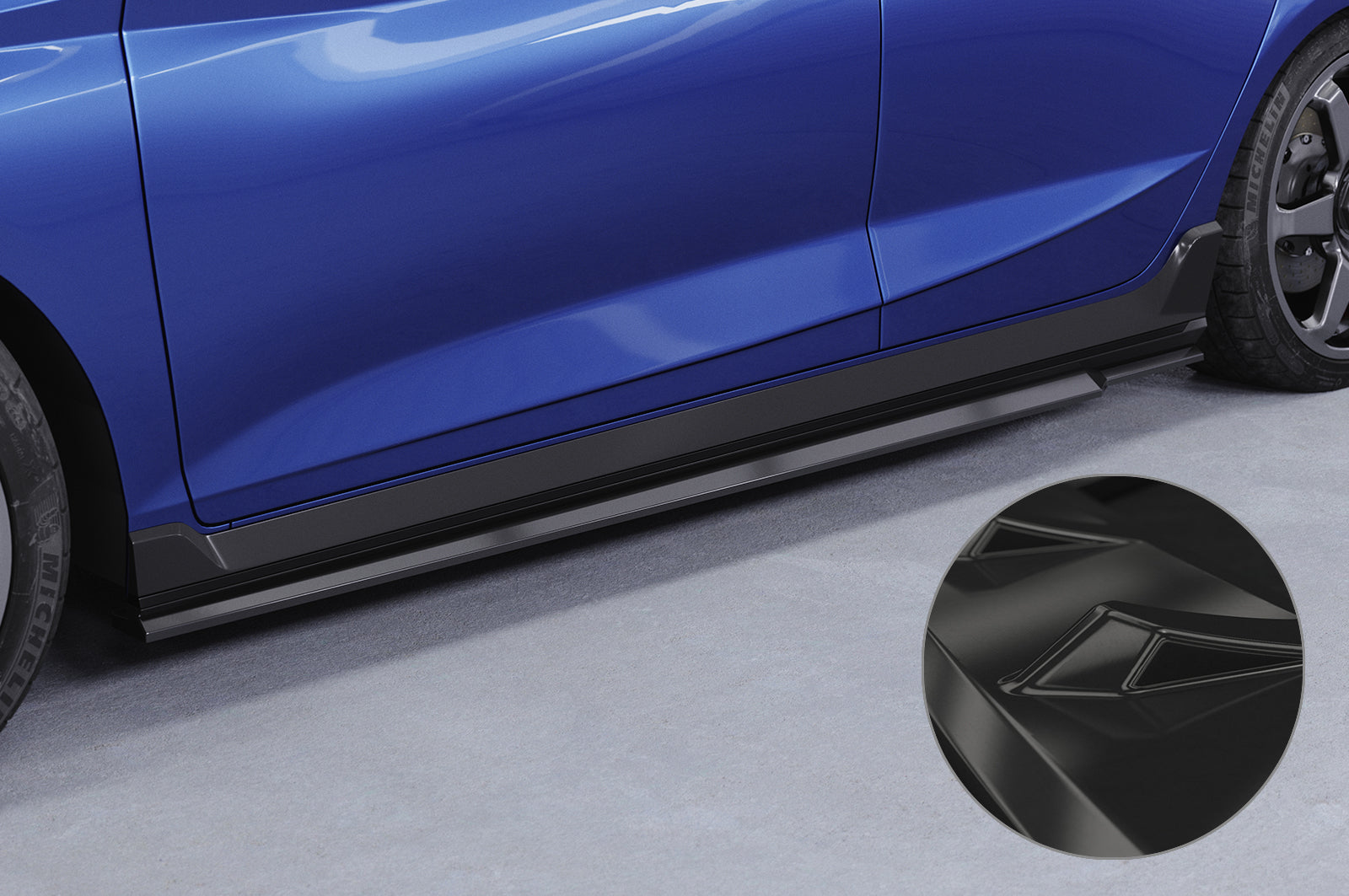 CSR Seitenschweller mit ABE für Hyundai I20 (BC3) N-Line SS574-G Glossy schwarz Hochglanz (keine Lackierung erforderlich)