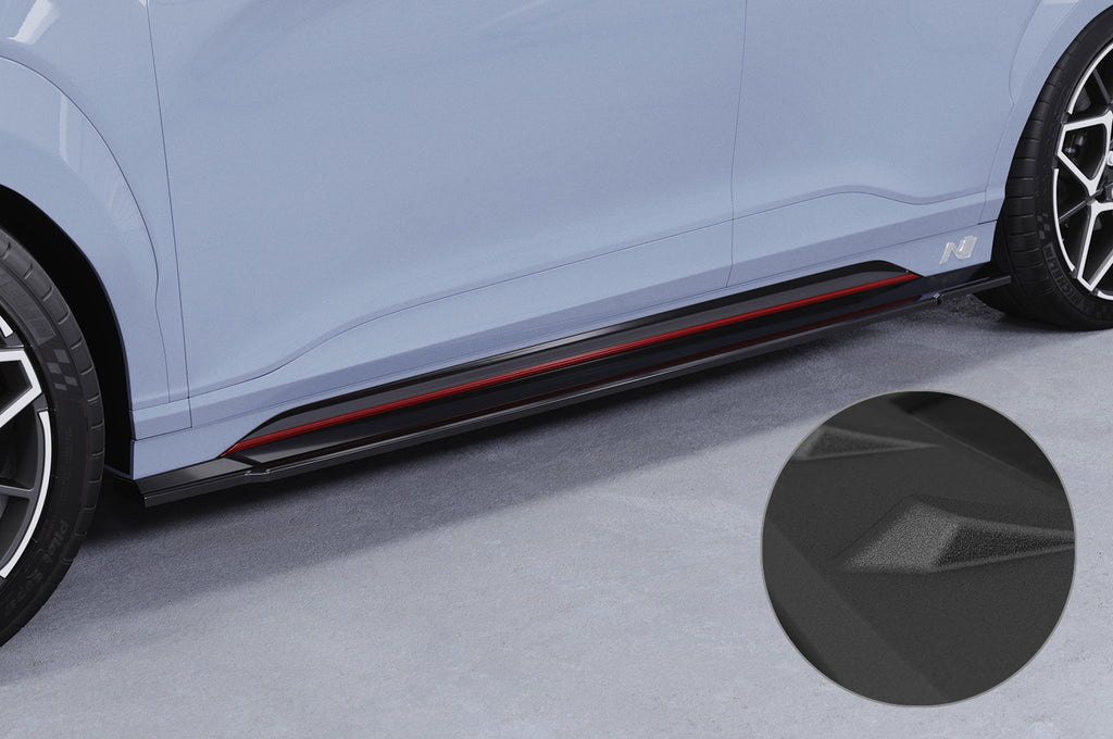 CSR Seitenschweller mit ABE für Hyundai Kona (1.Gen) N/N-Line SS577-S Strukturiert schwarz matt (keine Lackierung erforderlich)