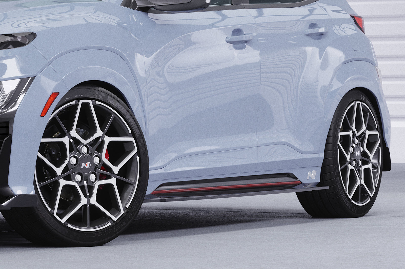 CSR Seitenschweller mit ABE für Hyundai Kona (1.Gen) N/N-Line SS577-S Strukturiert schwarz matt (keine Lackierung erforderlich)
