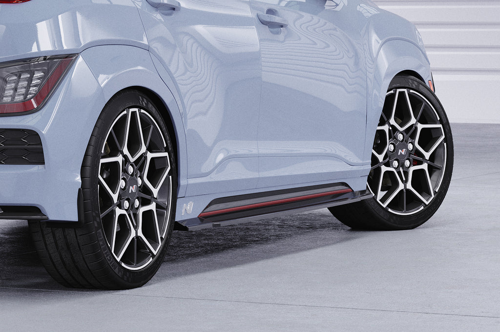 CSR Seitenschweller mit ABE für Hyundai Kona (1.Gen) N/N-Line SS577-S Strukturiert schwarz matt (keine Lackierung erforderlich)