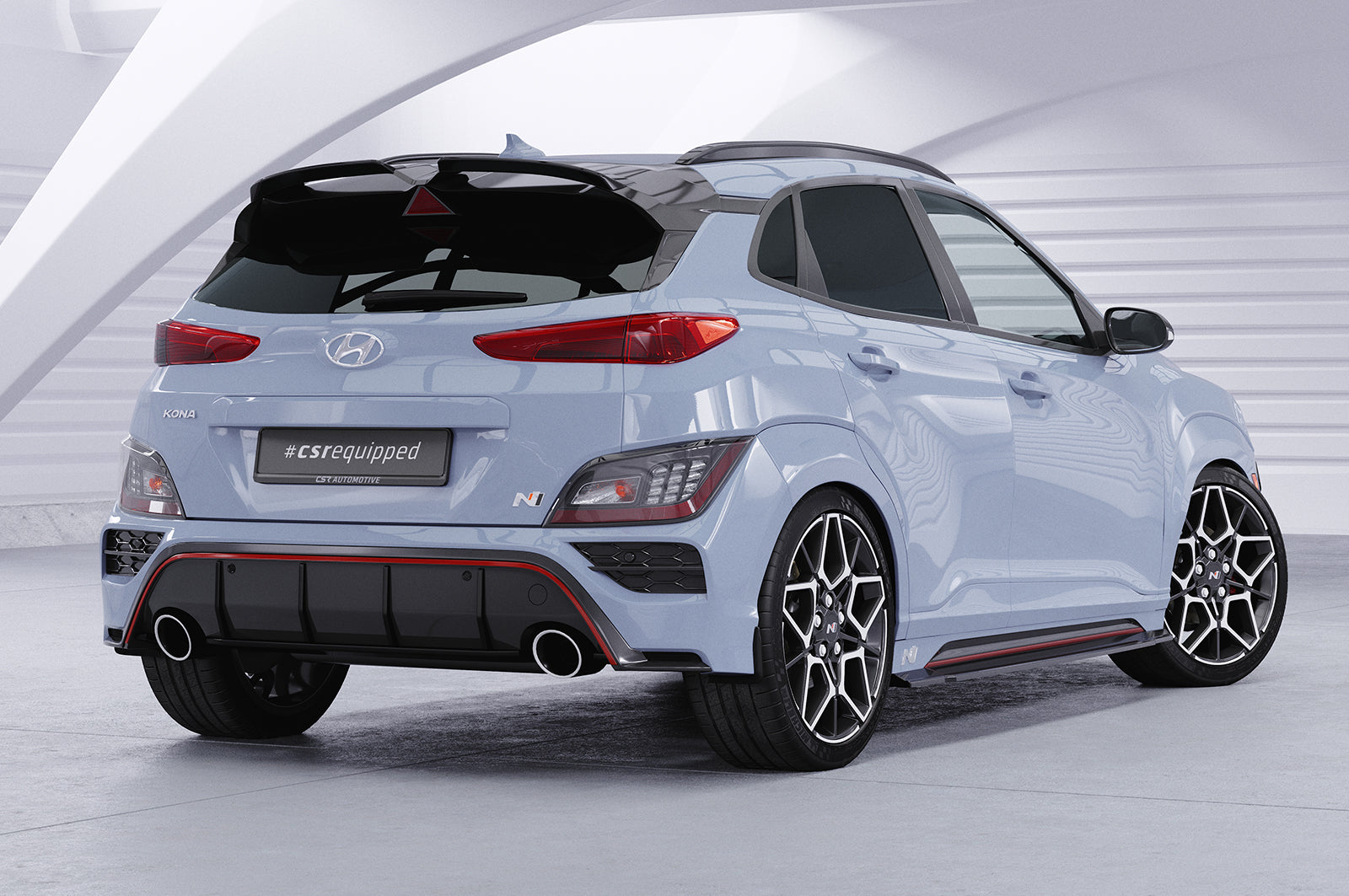 CSR Seitenschweller mit ABE für Hyundai Kona (1.Gen) N/N-Line SS577-S Strukturiert schwarz matt (keine Lackierung erforderlich)