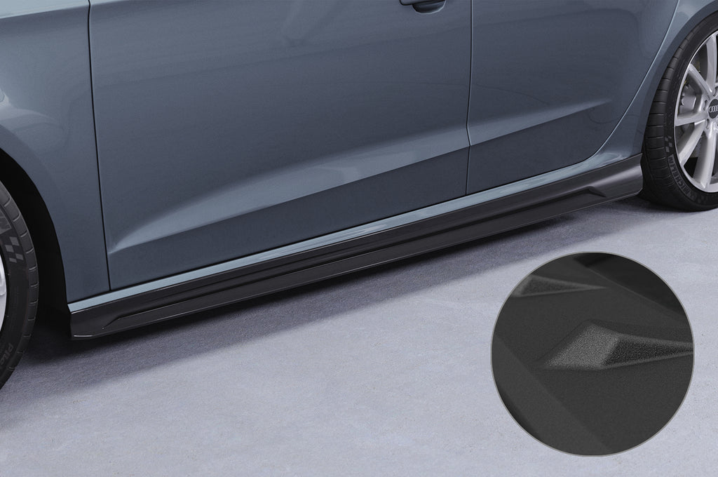 CSR Seitenschweller mit ABE für Audi A3 8V Sportback (kein S / S-Line) SS593-S Strukturiert schwarz matt (keine Lackierung erforderlich)