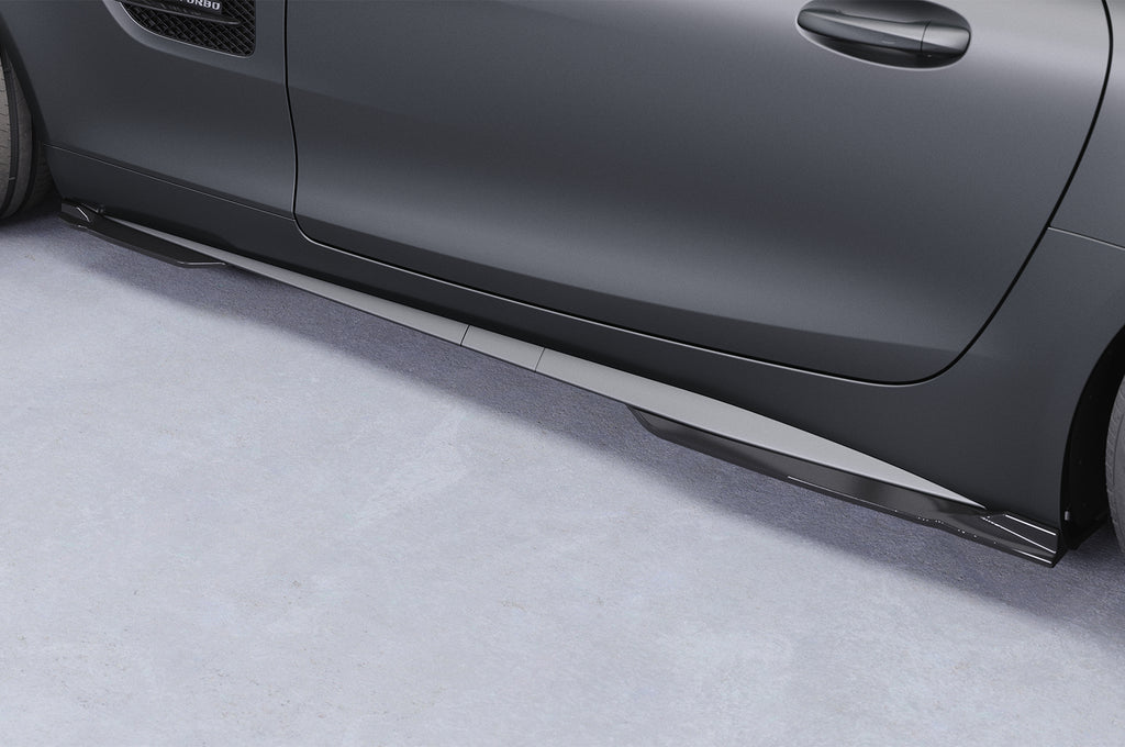 CSR Seitenschweller mit ABE für Mercedes Benz AMG GT (190) SS598-G Glossy schwarz Hochglanz (keine Lackierung erforderlich)