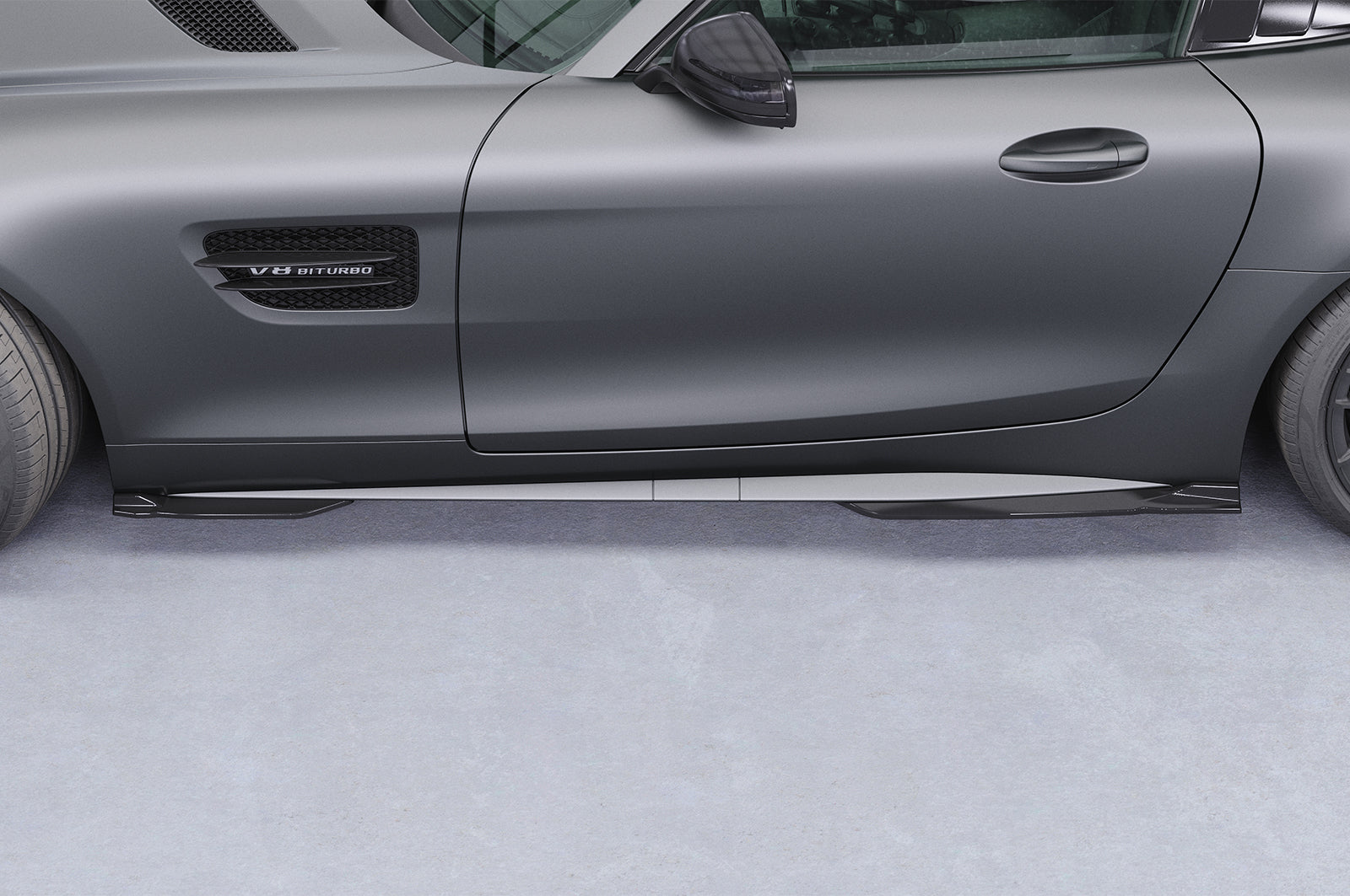 CSR Seitenschweller mit ABE für Mercedes Benz AMG GT (190) SS598-C Carbon Look Hochglanz (keine Lackierung erforderlich)