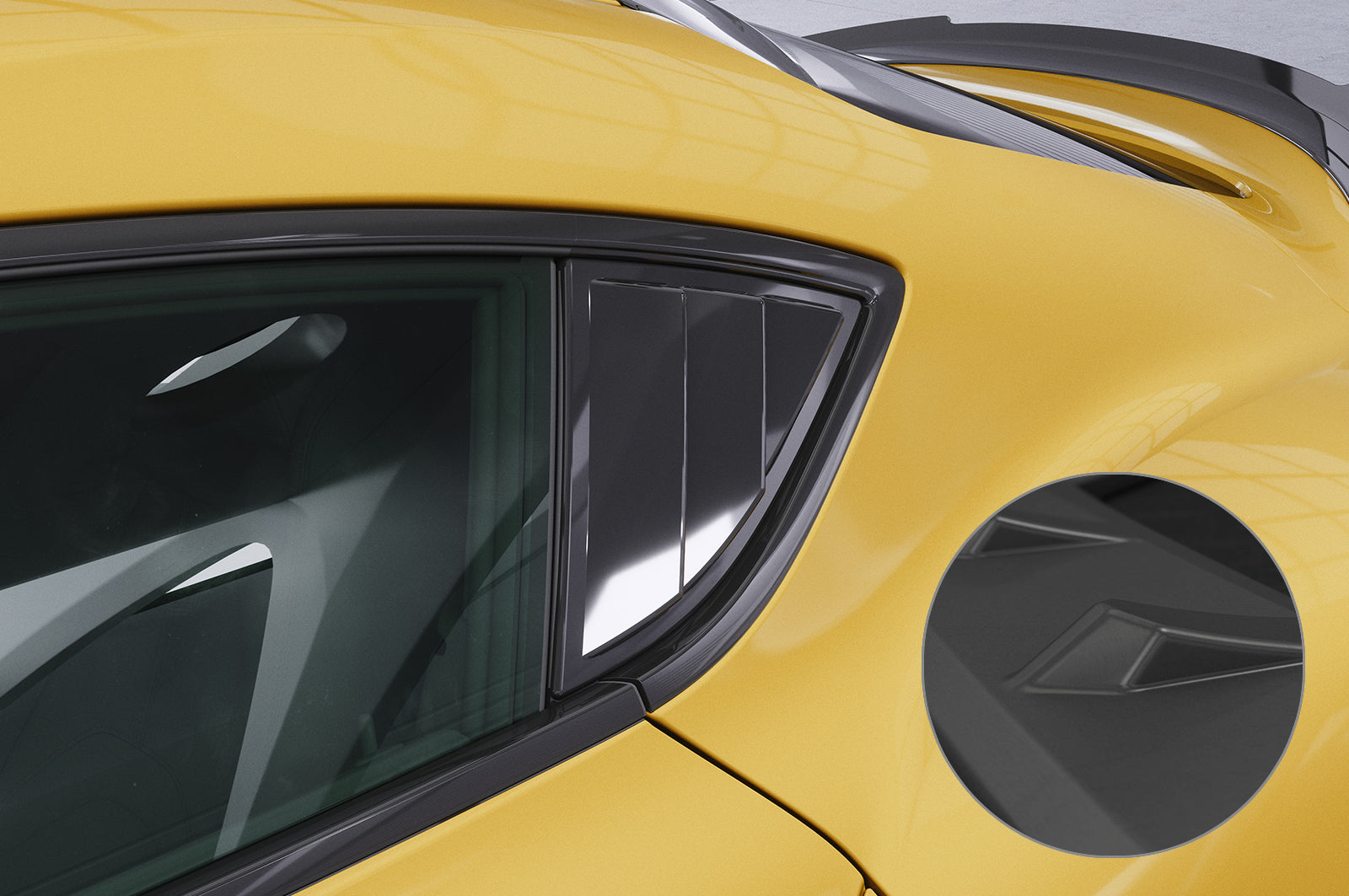 CSR Seitenscheibenblenden mit ABE für Toyota GR Supra (A90) SSB001-L Unlackiert roh (Lackierung erforderlich)