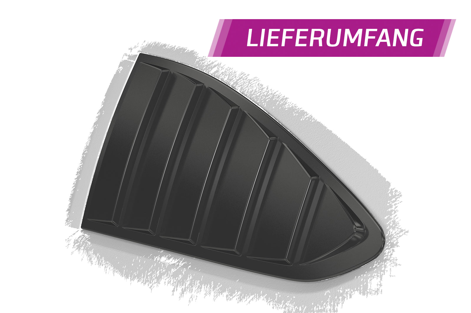 CSR Seitenscheibenblenden mit ABE für Ford Focus MK2 3-Türer SSB002-C Carbon Look Hochglanz (keine Lackierung erforderlich)
