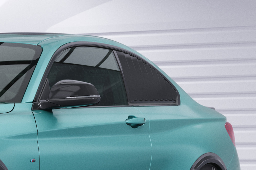 CSR Seitenscheibenblenden mit ABE für BMW 2er F22/F87 Coupe SSB003-L Unlackiert roh (Lackierung erforderlich)