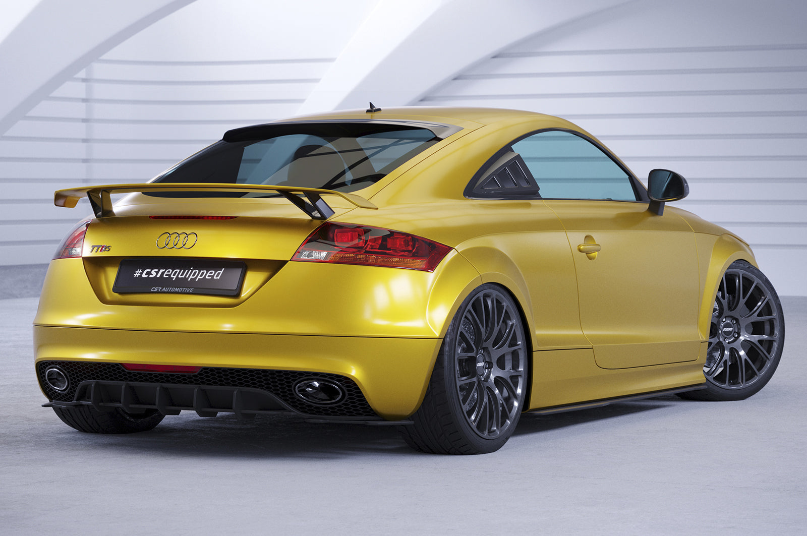 CSR Seitenscheibenblenden mit ABE für Audi TT (8J) Coupe SSB006-L Unlackiert roh (Lackierung erforderlich)