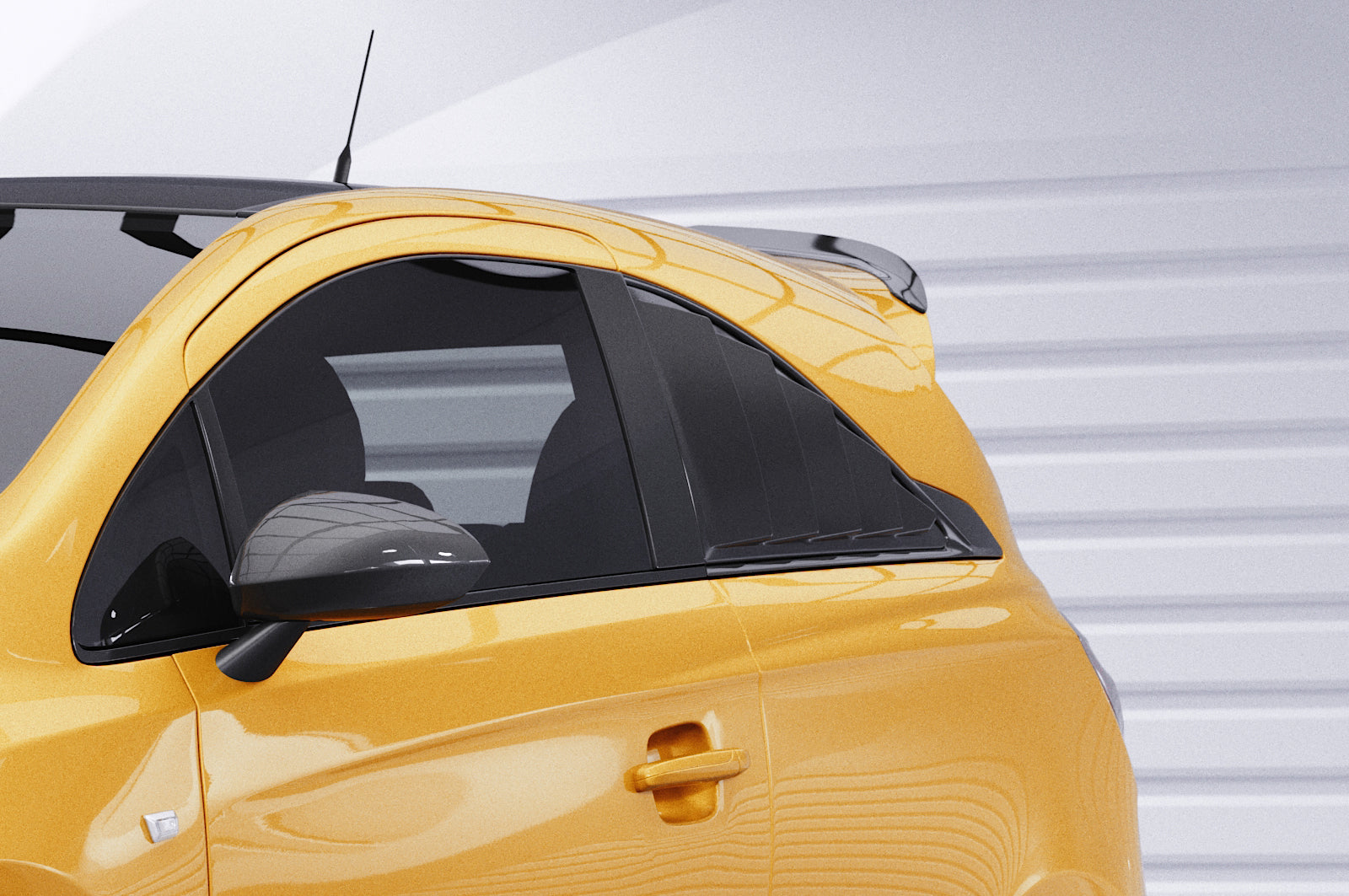 CSR Seitenscheibenblenden mit ABE für Opel Corsa E 3-Türer SSB007-L Unlackiert roh (Lackierung erforderlich)