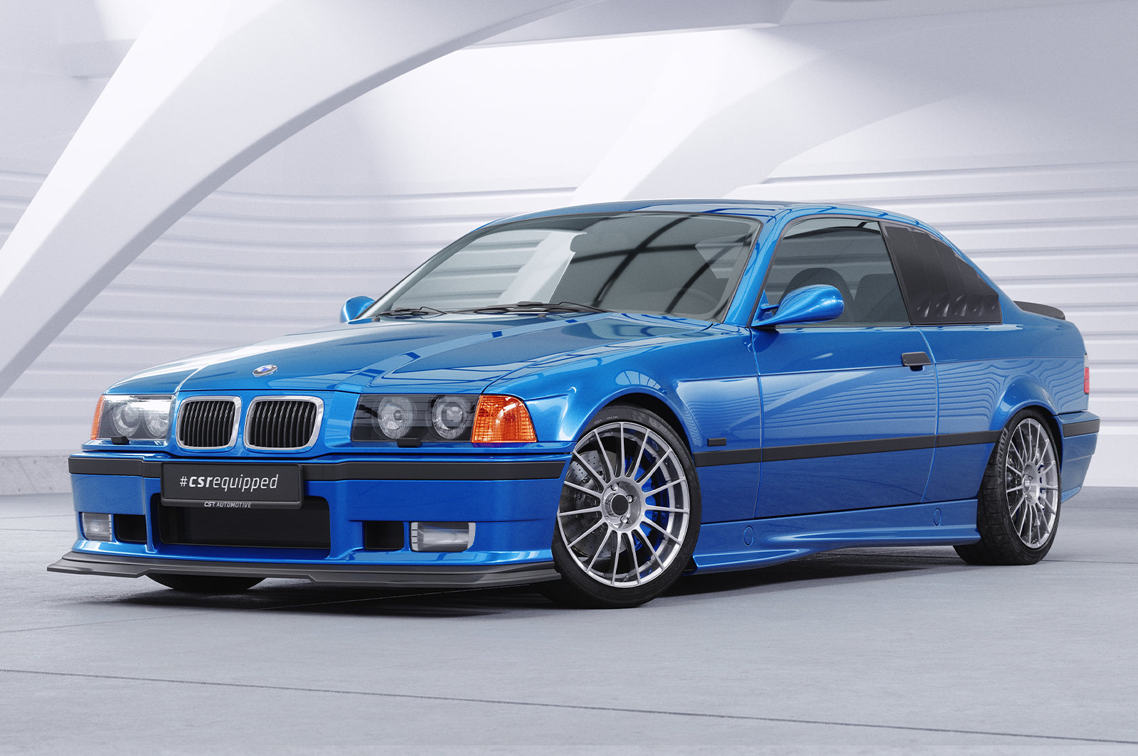 CSR Seitenscheibenblenden mit ABE für BMW 3er E36 Coupe SSB010-L Unlackiert roh (Lackierung erforderlich)