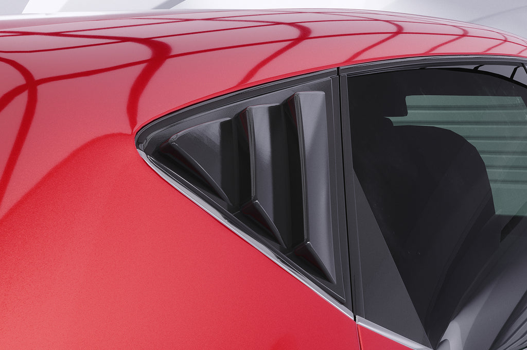 CSR Seitenscheibenblenden mit ABE für Seat Leon 3 (Typ 5F) 5-Türer SSB015-G Glossy schwarz Hochglanz (keine Lackierung erforderlich)