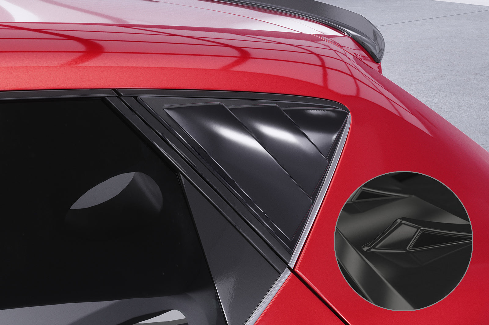 CSR Seitenscheibenblenden mit ABE für Seat Leon 3 (Typ 5F) 5-Türer SSB015-G Glossy schwarz Hochglanz (keine Lackierung erforderlich)