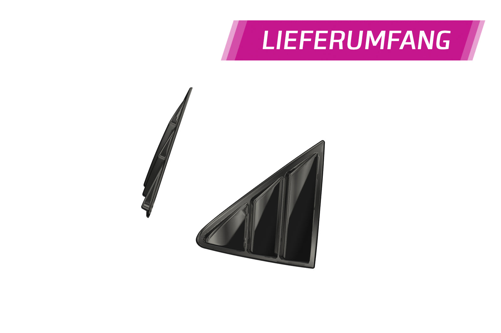 CSR Seitenscheibenblenden mit ABE für Seat Leon 3 (Typ 5F) 5-Türer SSB015-G Glossy schwarz Hochglanz (keine Lackierung erforderlich)