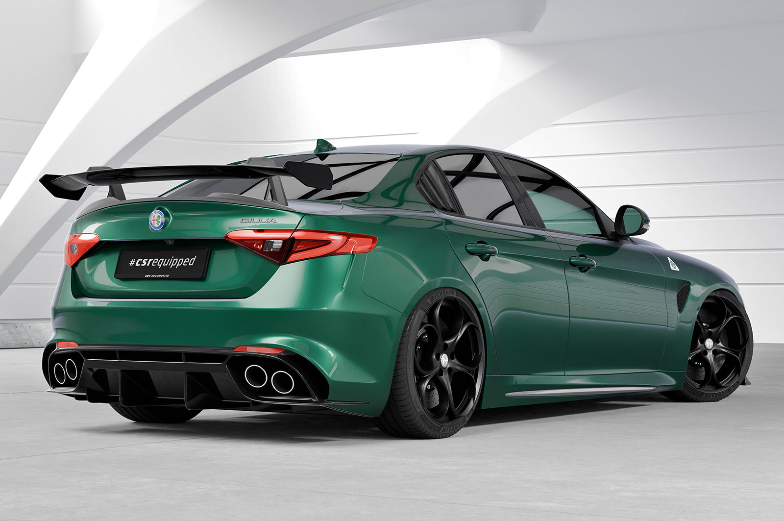 CSR Seitenscheibenblenden mit ABE für Alfa Romeo Giulia (Typ 952) SSB033