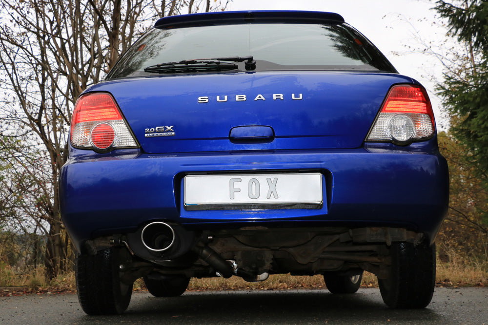 Fox passend fürSubaru Impreza GD/ GG - Stufenheck/ Kombi Endschalldämpfer Ø63,5mm - 129x106 Typ 44