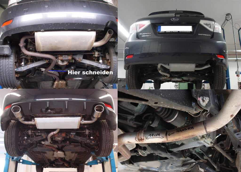 Fox passend fürSubaru Impreza GR AWD - Schrägheck Endschalldämpfer quer Ausgang rechts/links - 115x85 Typ 32 rechts/links