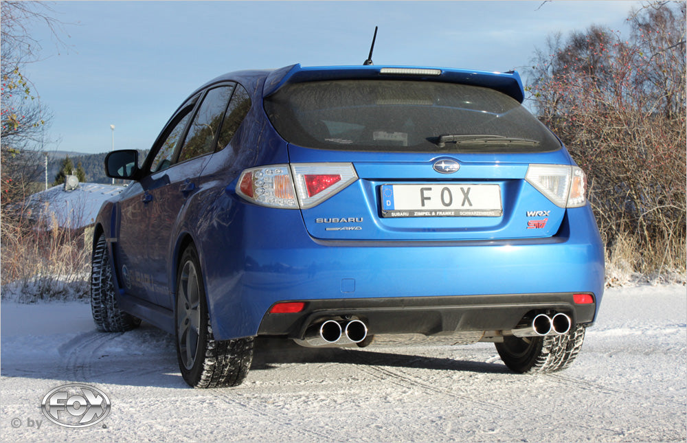 Fox passend fürSubaru Impreza GRF 4x4 - WRX Endschalldämpfer quer Ausgang rechts/links - 2x100 Typ 12 rechts/links