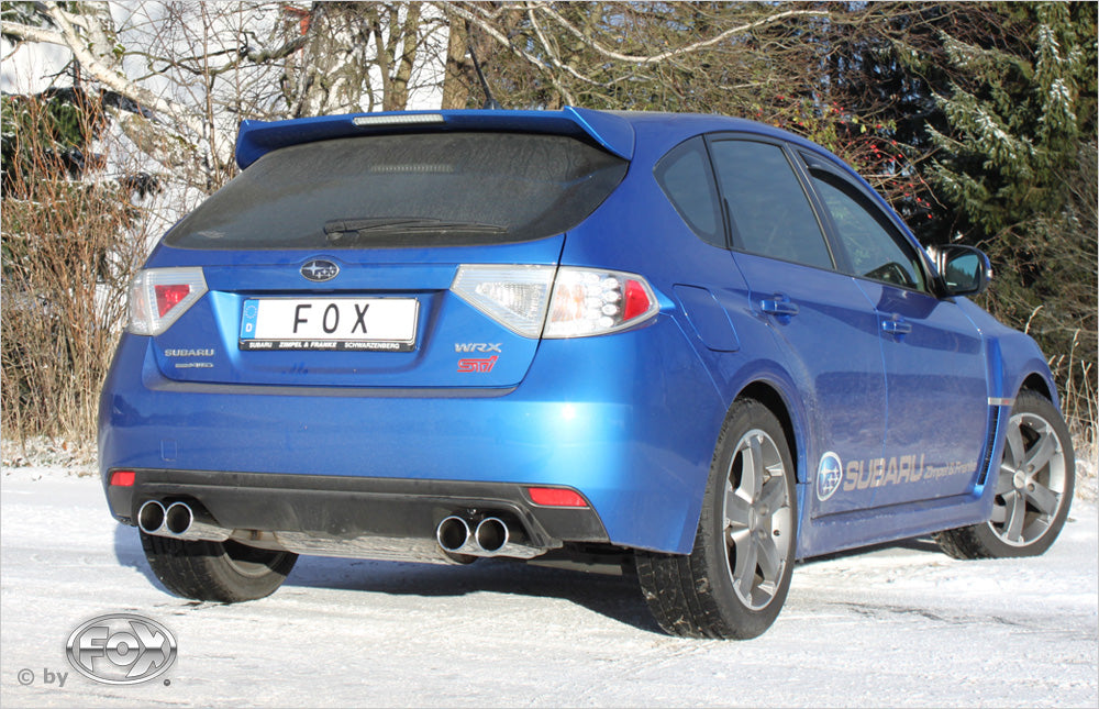 Fox passend fürSubaru Impreza GRF 4x4 - WRX Endschalldämpfer quer Ausgang rechts/links - 2x100 Typ 12 rechts/links