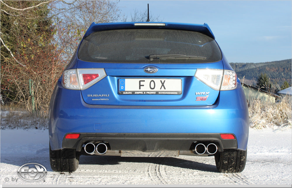 Fox passend fürSubaru Impreza GRF 4x4 - WRX Endschalldämpfer quer Ausgang rechts/links - 2x100 Typ 12 rechts/links