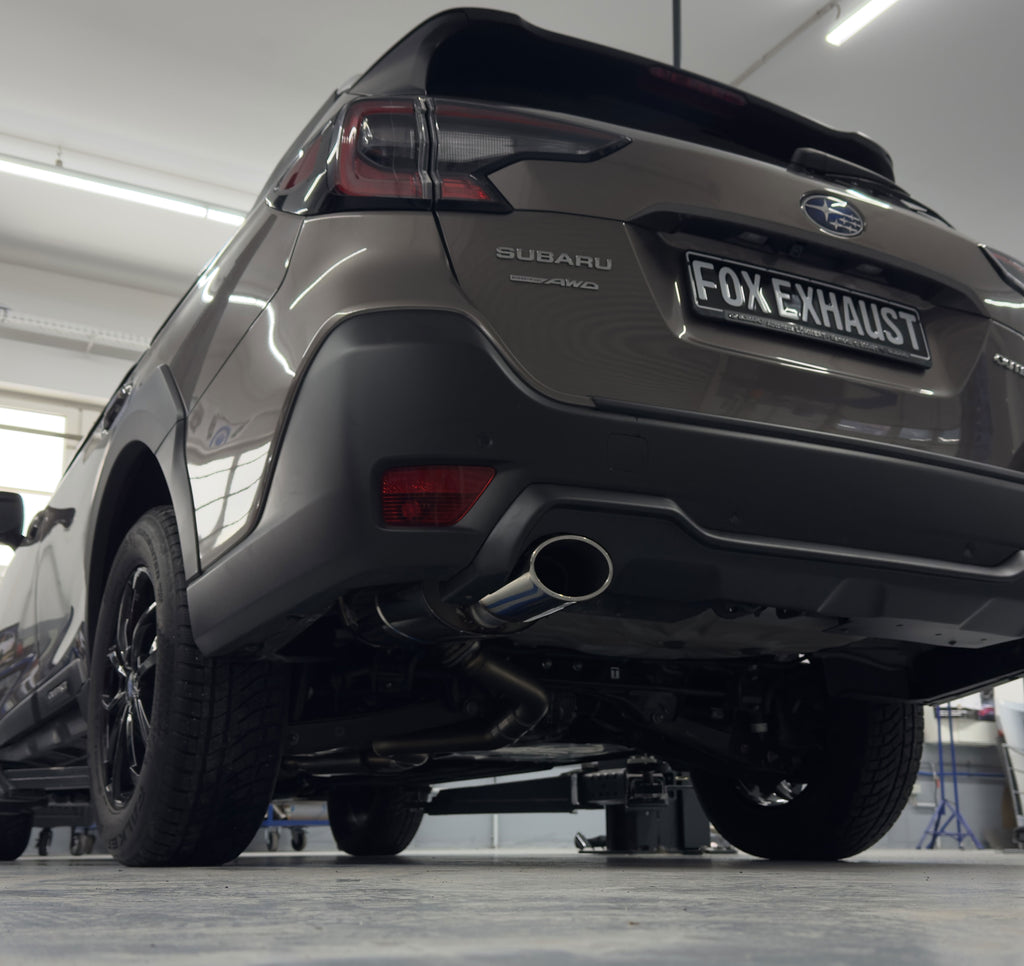 Fox passend fürSubaru Outback BT Auspuffanlage bestehend aus End- und Vorschalldämpfer - Endrohr 140x90 Typ 44