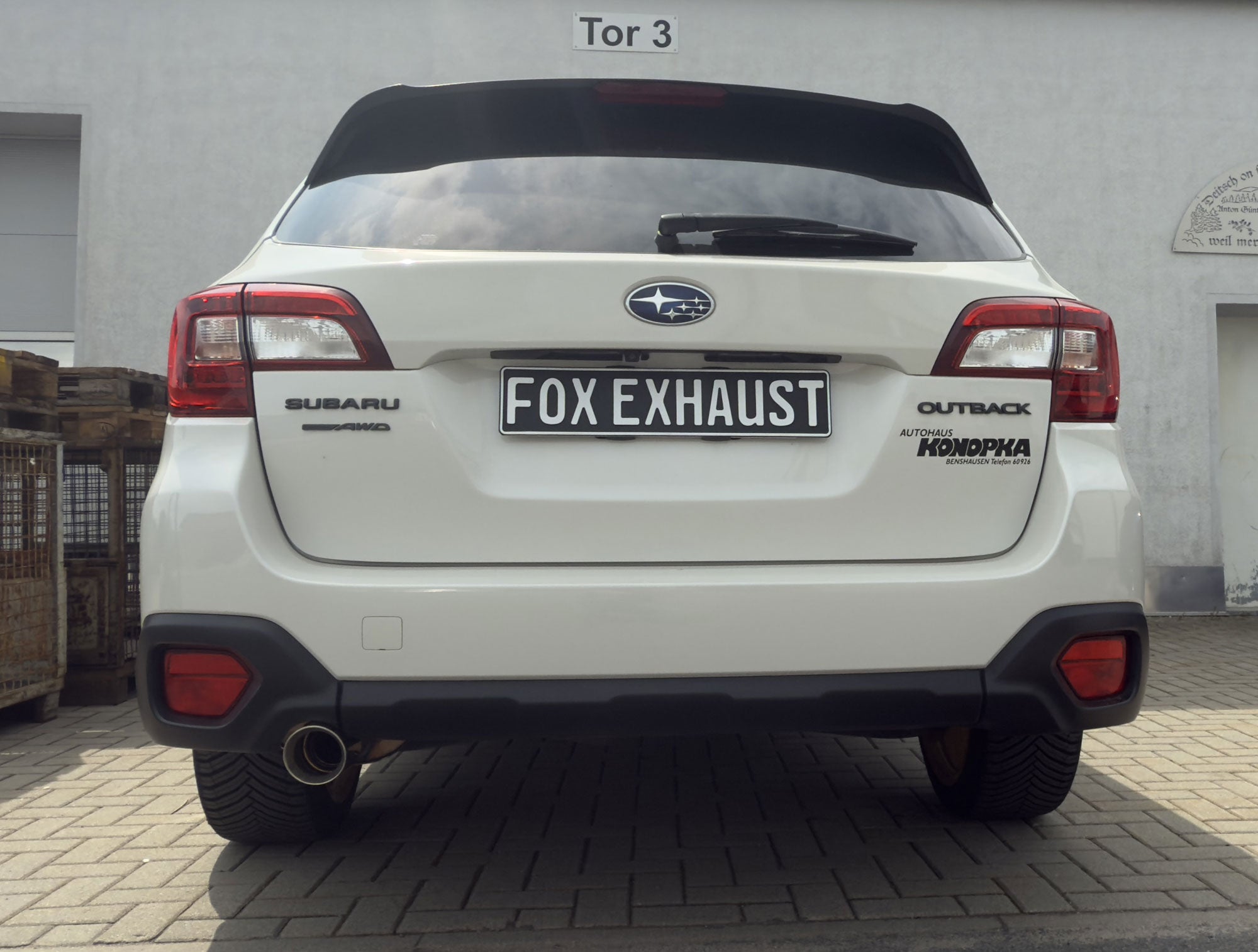 Fox passend für Subaru Outback BS Endschalldämpfer - Endrohr: 1x90 Typ 25