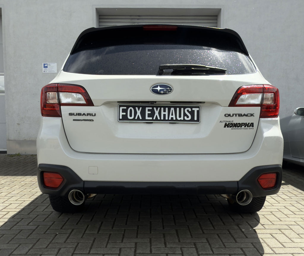 Fox passend fürSubaru Outback BS Endschalldämpfer rechts/links und Vorschalldämpfer - Endrohre 1x100 Typ 25 rechts/links
