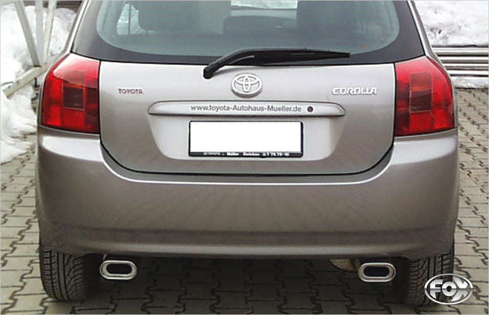 Fox passend für Toyota Corolla E12 - Hatchback - TS Kompressor Endschalldämpfer Ausgang rechts/links - 135x80 Typ 53 rechts/links