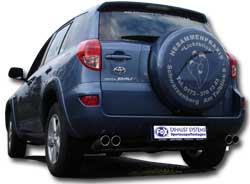 Fox passend für Toyota RAV 4 III Endrohrsystem rechts/links passend auf original Mittelschalldämpfer - 2x80 Typ 17 rechts/links