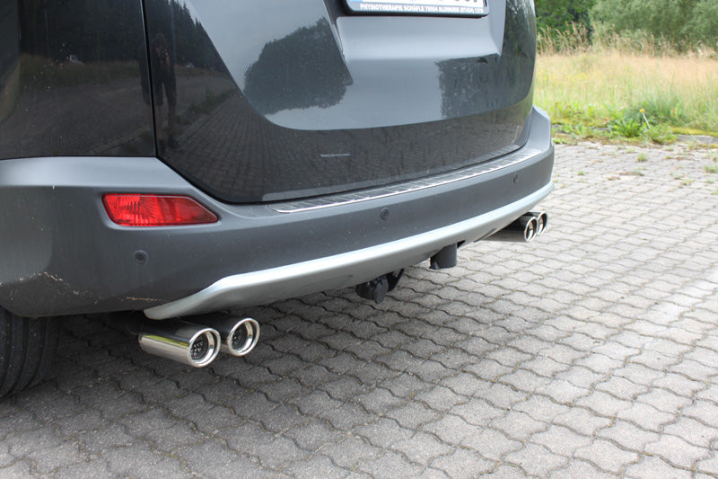 Fox passend fürToyota RAV 4 IV Endrohrsystem rechts/links passend auf original Mittelschalldämpfer - 2x80 Typ 17 rechts/links