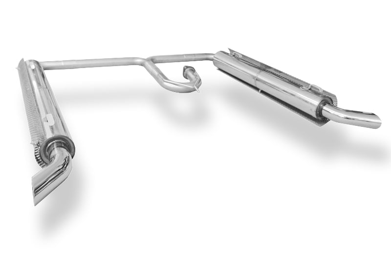 Fox passend fürToyota Hilux III KUN25 - Double Cap - Double Cap Halbanlage Sidepipe, bestehend aus 2 Endschalldämpfern - 1x76 Typ 26 rechts/links