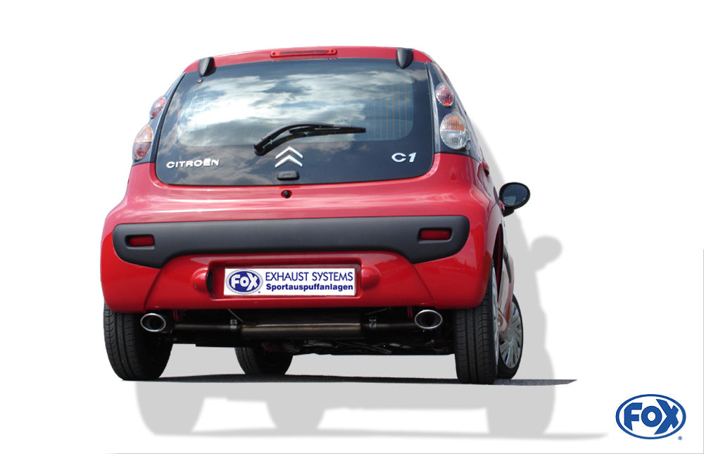 Fox passend für CitroenC1/ Toyota Aygo Endschalldämpfer Ausgang rechts/links - 106x71 Typ 33 rechts/links