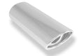 Fox Anschweißendrohr Typ 33 106x71 mm / Länge: 300 mm - oval / eingerollt / 29° abgeschrägt / mit Absorber