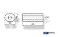 Fox Uni-Schalldämpfer oval ohne Stutzen - Abwicklung 585 211x145mm, d1Ø 101mm, Länge: 420mm
