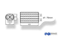 Fox Uni-Schalldämpfer oval zweiflutig - Abwicklung 585 211x145mm, d1Ø 76mm, Länge: 420mm