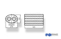 Fox Uni-Schalldämpfer oval zweiflutig - Abwicklung 754 278x192mm, d1Ø 55mm, Länge: 420mm