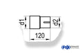 Fox Einzelmuffe 50mm auf 38mm - Länge: 120mm d1 = 50mm außen/ d2 innen geschlitzt = 38mm
