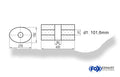 Fox Uni-Schalldämpfer oval ohne Stutzen mit Kammer - Abw. 754 278x192mm, d1Ø 101,6mm, Länge: 420mm