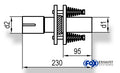 Fox Kompensator - d1Ø 50mm  Länge: 230mm d2 variabel (muss angegeben werden!)