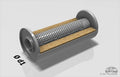 Fox Uni-Schalldämpfer rund ohne Stutzen - Abwicklung 355 Ø 114mm, d1Ø 70mm, Länge: 250mm