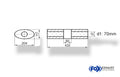 Fox Uni-Schalldämpfer Oval ohne Stutzen mit Kammer - Abw. 525 204x117mm, d1Ø 70mm (außen), Länge: 420mm