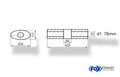 Fox Uni-Schalldämpfer Oval ohne Stutzen mit Kammer - Abw. 525 204x117mm, d1Ø 76mm (außen), Länge: 420mm