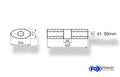 Fox Uni-Schalldämpfer Oval ohne Stutzen mit Kammer - Abw. 525 204x117mm, d1Ø 80mm (außen), Länge: 420mm