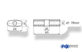 Fox Uni-Schalldämpfer Oval ohne Stutzen mit Kammer - Abw. 558 235x97mm, d1Ø 76mm (außen), Länge: 420mm