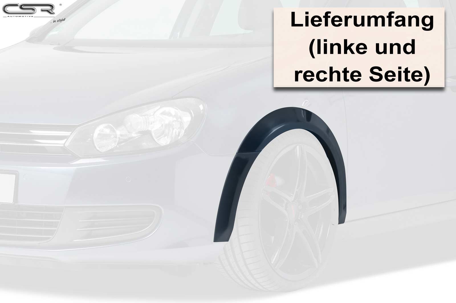 CSR Kotflügelverbreiterung vorne für VW Golf 6 VB015